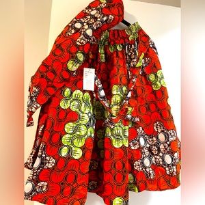 NEW ANKARA printed skirt with turban
